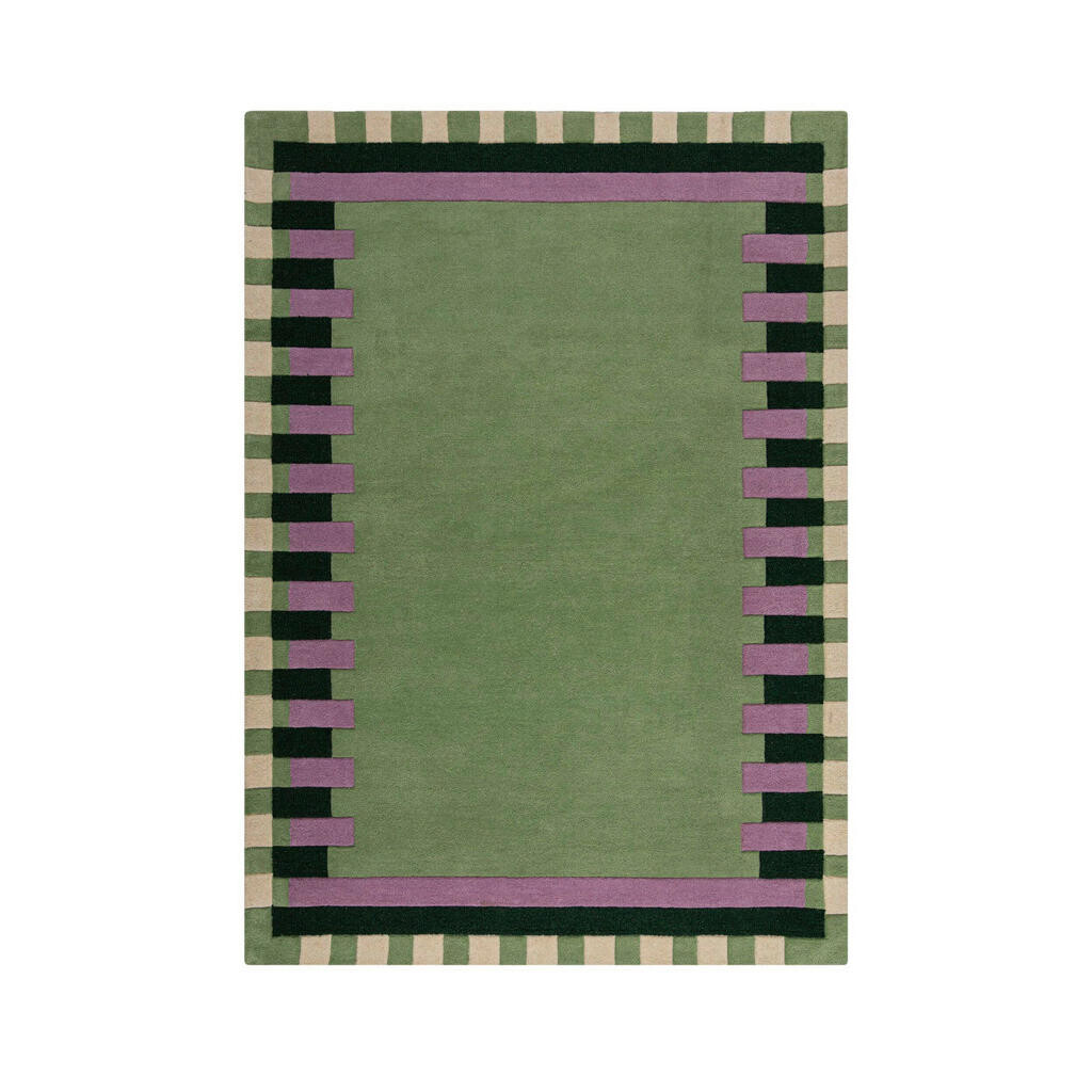 Flair Rugs VLNĚNÝ KOBEREC, 200/290 cm zelená, fialová