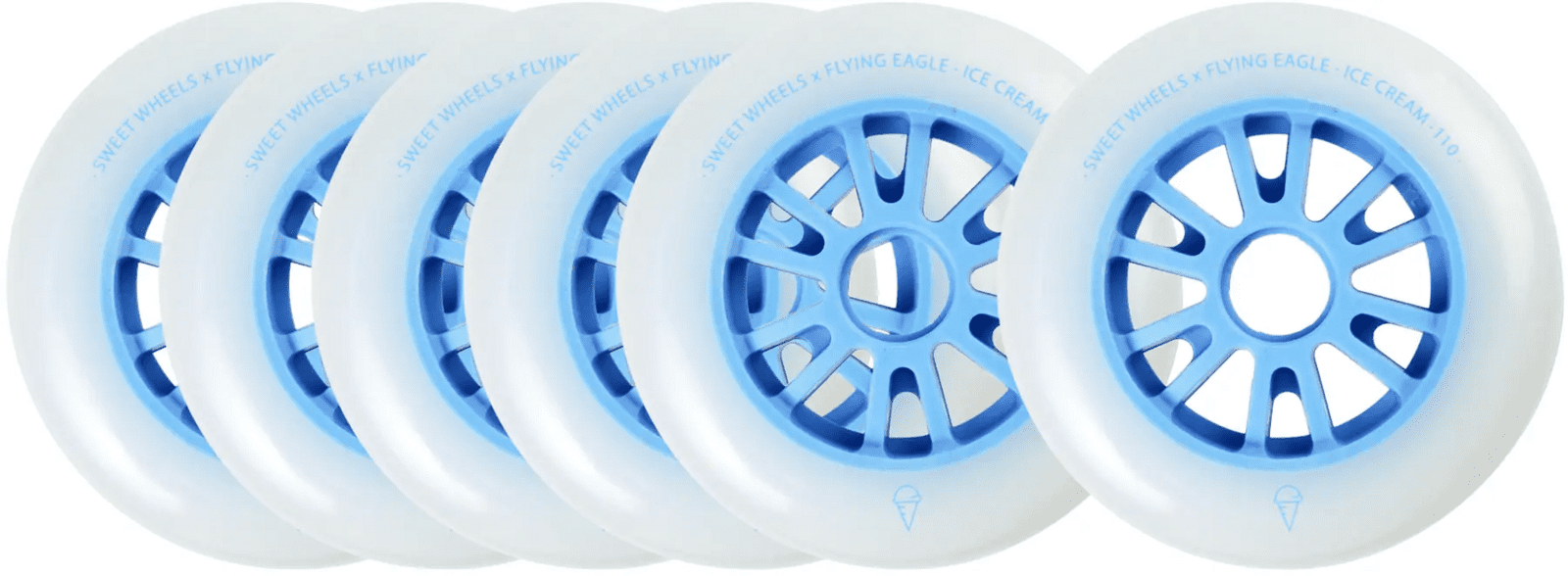 FlyingEagle - Ice Cream Speed 110mm Blue - sada 8 inline koleček