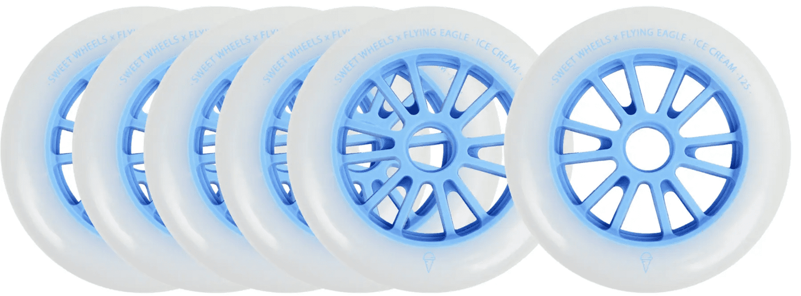 FlyingEagle - Ice Cream Speed 125mm Blue - sada 8 inline koleček