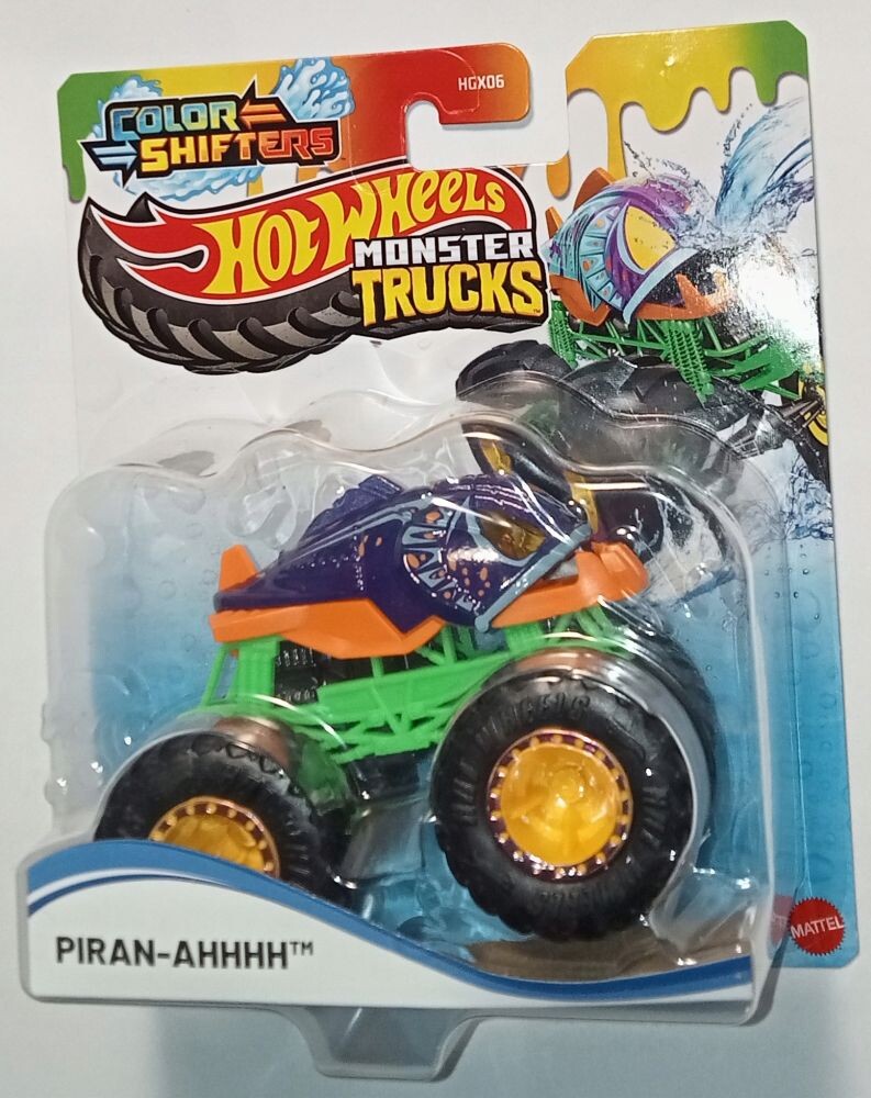 Mattel Hot Wheels Monster trucks color shifters Piran-Ahhhh