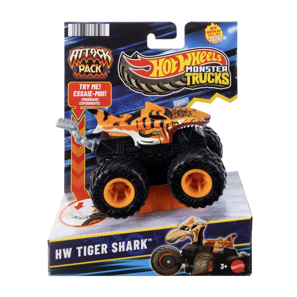 Mattel Hot Wheels Monster Trucks Attack Pack HW Tiger Shark