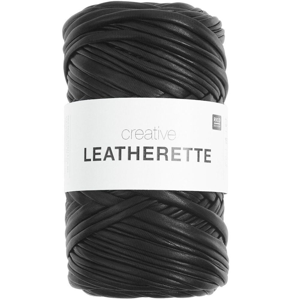 Rico design háčkovací příze imitující kůži Creative Leatherette černá - 1 ks