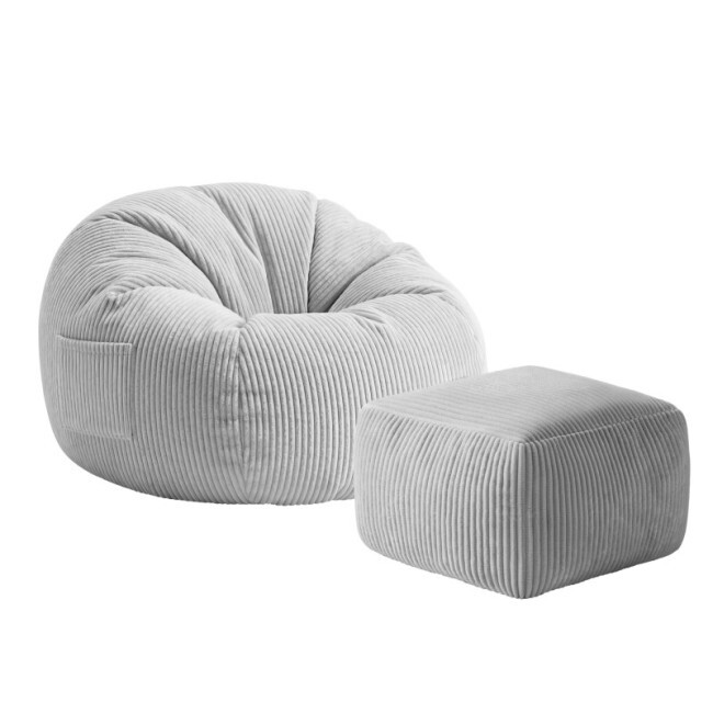 Sedací pytel s podnožkou COMFY 3.0 šedý