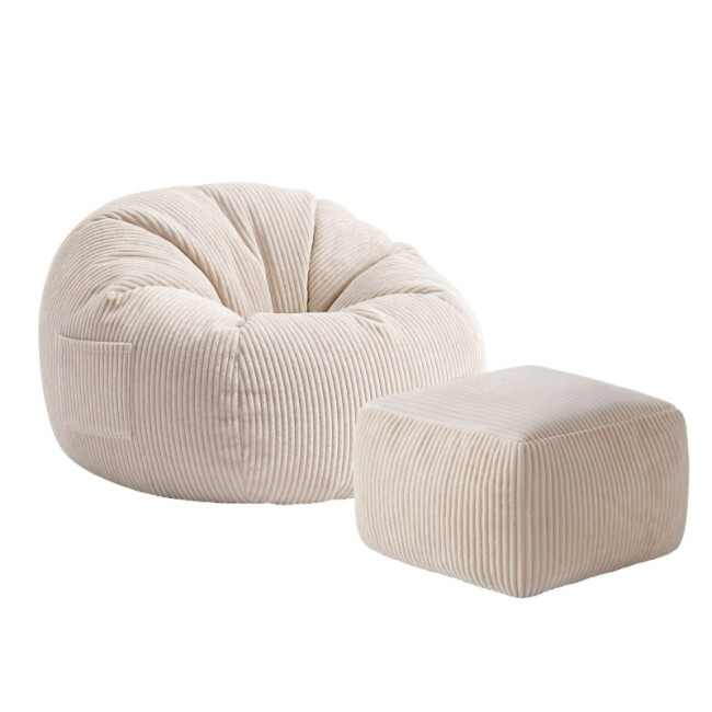 Sedací pytel s podnožkou COMFY 3.0 béžový