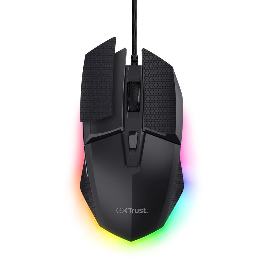 Trust GXT 121 Felox+/Herní/Optická/Pro praváky/10 000 DPI/Drátové USB-A/Černá 25603