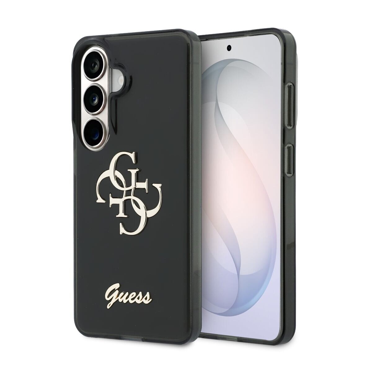 Guess IML 4G Script Metal Logo Zadní Kryt pro Samsung Galaxy 26 Black GUHCS26S5HC4MLSK