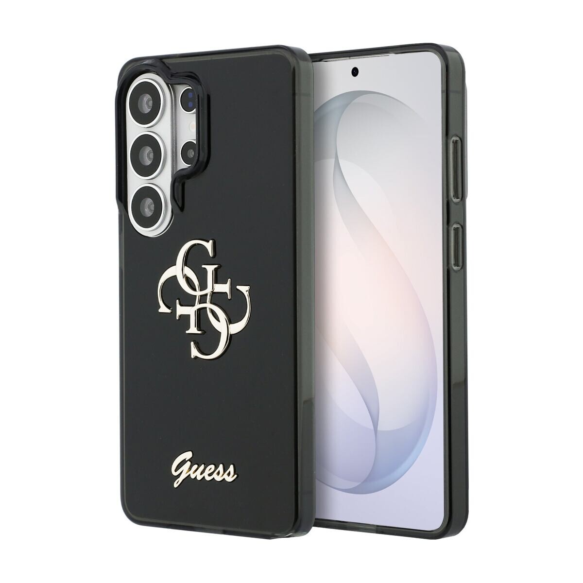 Guess IML 4G Script Metal Logo Zadní Kryt pro Samsung Galaxy 26 Ultra Black GUHCS26L5HC4MLSK