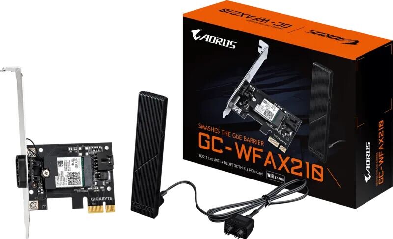 GIGABYTE PCI-E Wifi+BT 2400MBps 6E AX210 EZ-Plug GC-WFAX210