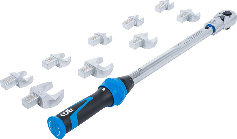 BGS technic Sada nástrčných plochých klíčů s ráčnou, 14x18 mm, 40-210 Nm, 11 dílů - BGS 7193