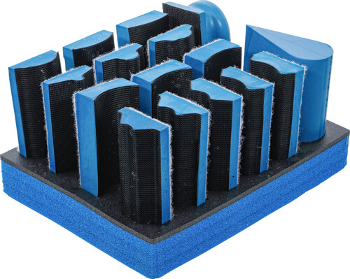 BGS technic Sada brusných bloků se suchým zipem, 100 x 40 mm, 16 dílů - BGS 74365