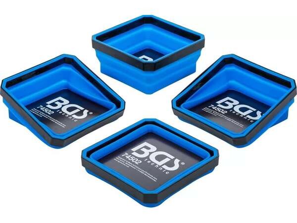 BGS Technic BGS 74502 Magnetické skládací misky - silikonové (Sada 4 dílů)