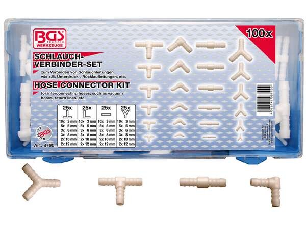 BGS Technic BGS 8790 Hadicové spojky Polyoxymethylen (Sada 100 dílů)