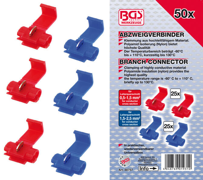BGS technic konektory, sada 50 kusů (BGS1080757)