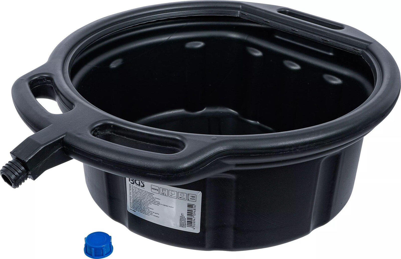 BGS technic Nádoba 15 l na vypouštění, odkapávání oleje a provoz. kapalin s výlevkou BGS109485 (BGS109