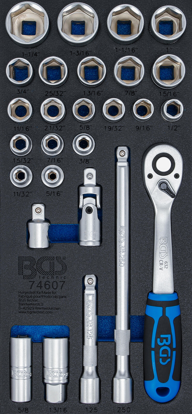 BGS technic Vložka do díl.voz. 1/3: BGS 74607  Gola sada 1/2