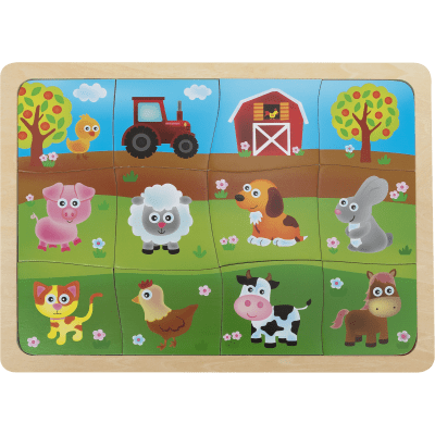 BABU - Dětské puzzle se zvířátky z farmy