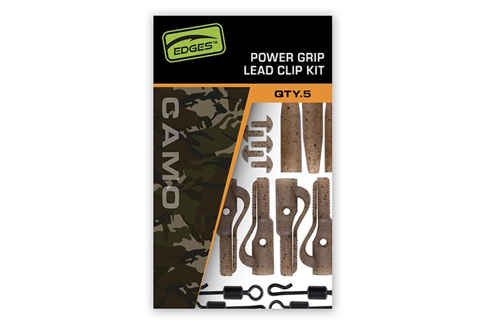 Fox Závěsky Edges Camo Power Grip Lead Clip Kit 5ks