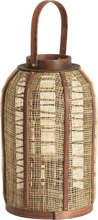 Dřevěná/látková lucerna (výška 34,5 cm) Serein – Light & Living