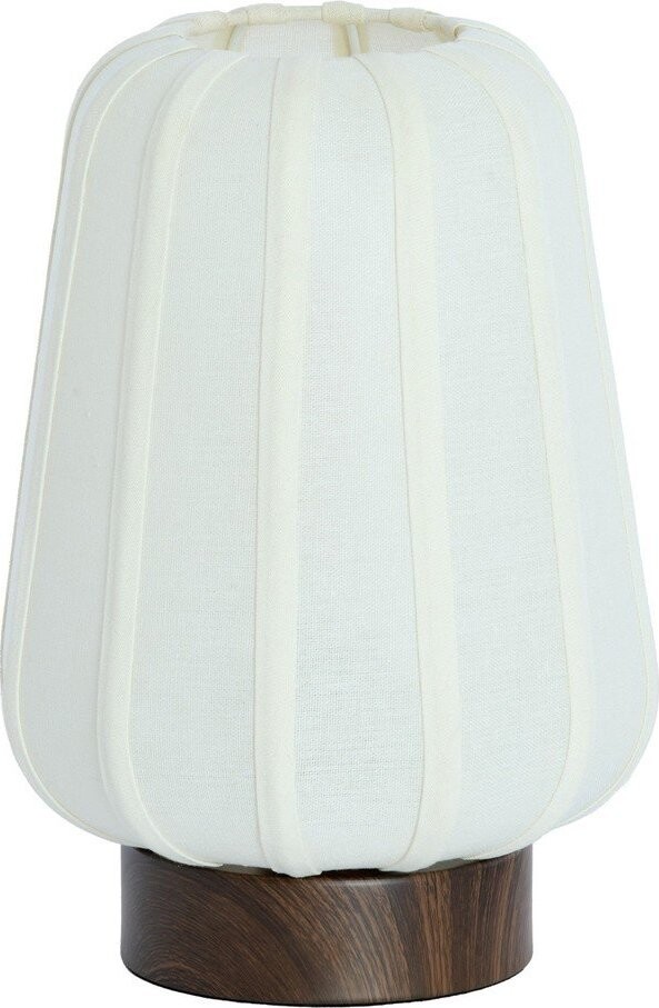 Bílá kovová stolní lampa s textilním stínidlem (výška 29 cm) Bibia – Light & Living