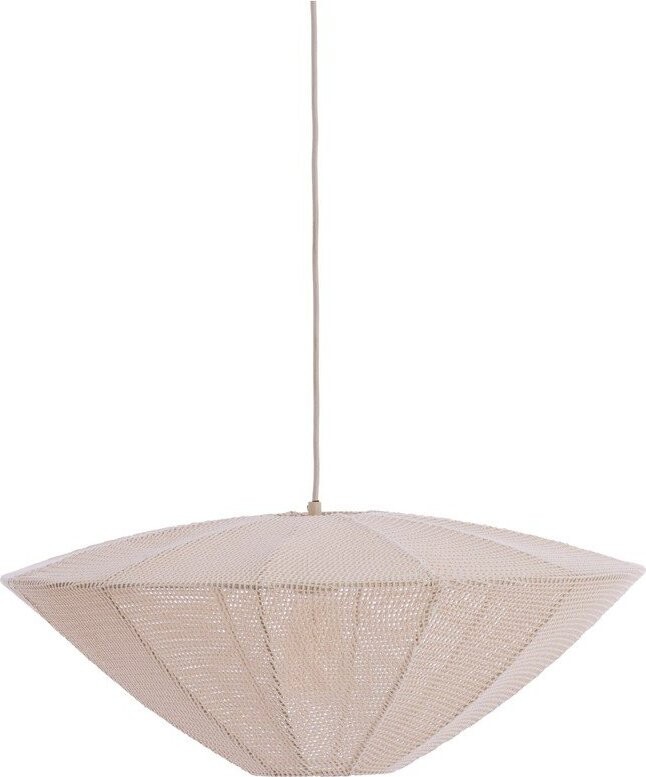 Krémové závěsné svítidlo s textilním stínidlem Satilla – Light & Living