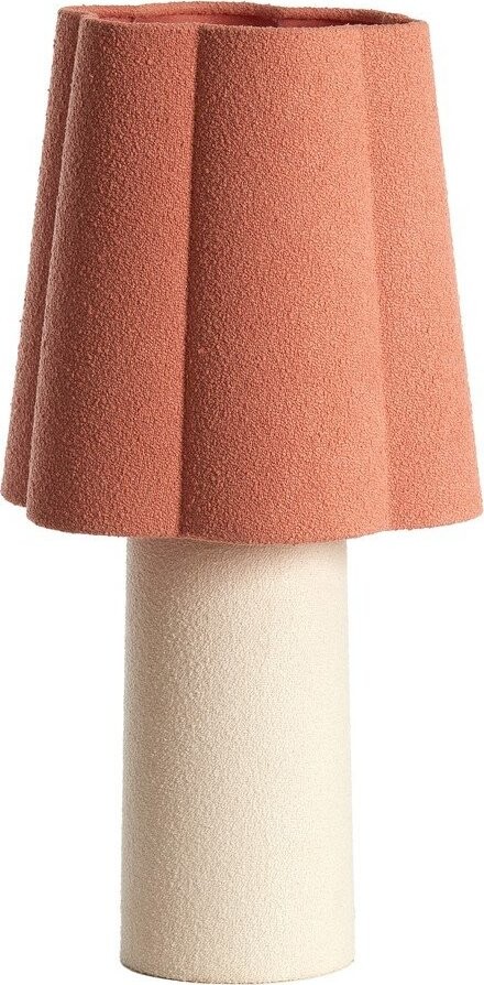 Stolní lampa v lososové barvě/krémová s textilním stínidlem (výška 50 cm) Musaby – Light & Living