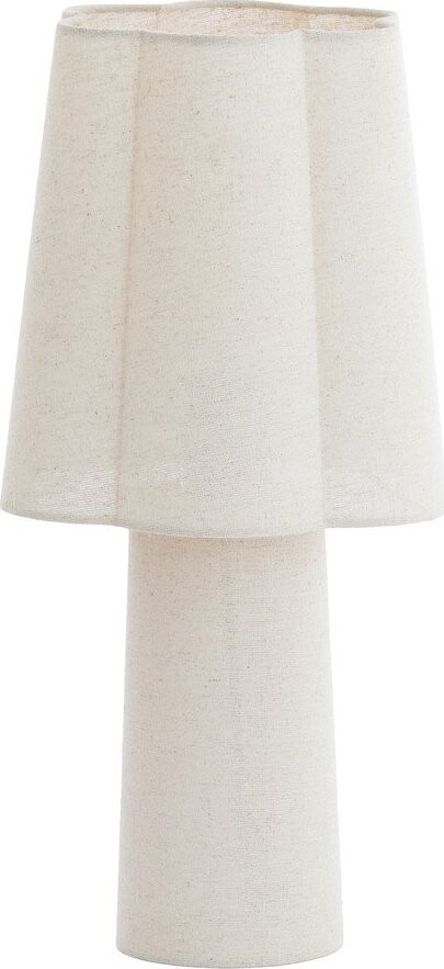 Bílá stolní lampa s textilním stínidlem (výška 50 cm) Musaby – Light & Living