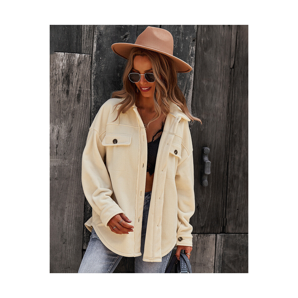Wayfarer  Dámský kabát crombie coat Lambert béžová  Béžová