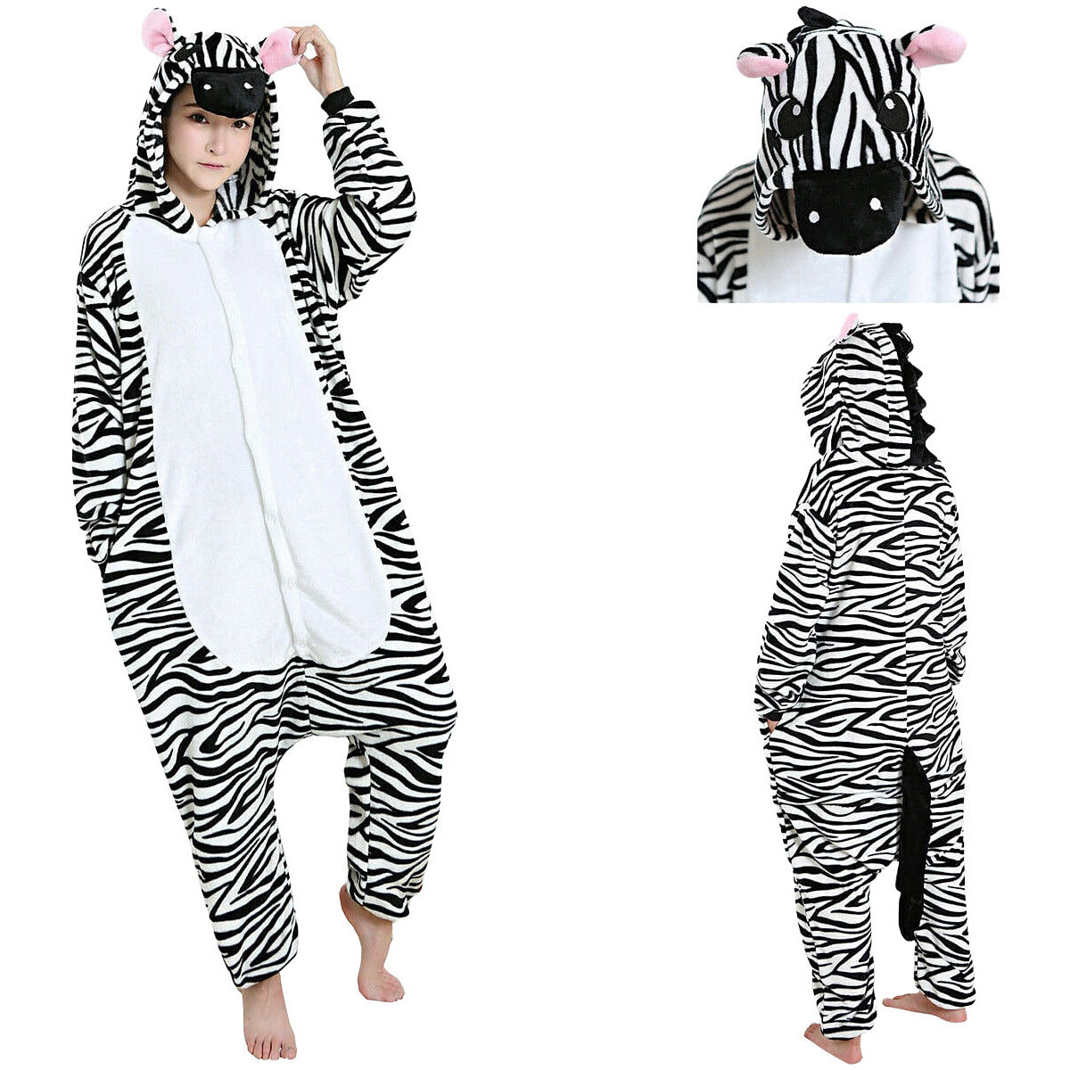 Ekw  Dámský overal Zebra černo-bílá  ruznobarevne