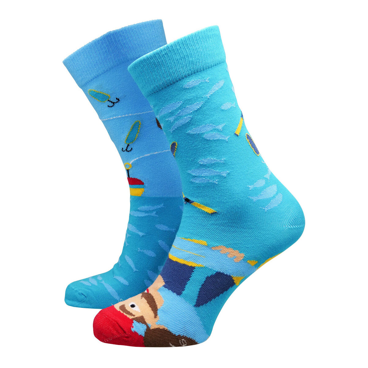 Hesty Socks  Veselé ponožky fisherman světle modrá  Modrá