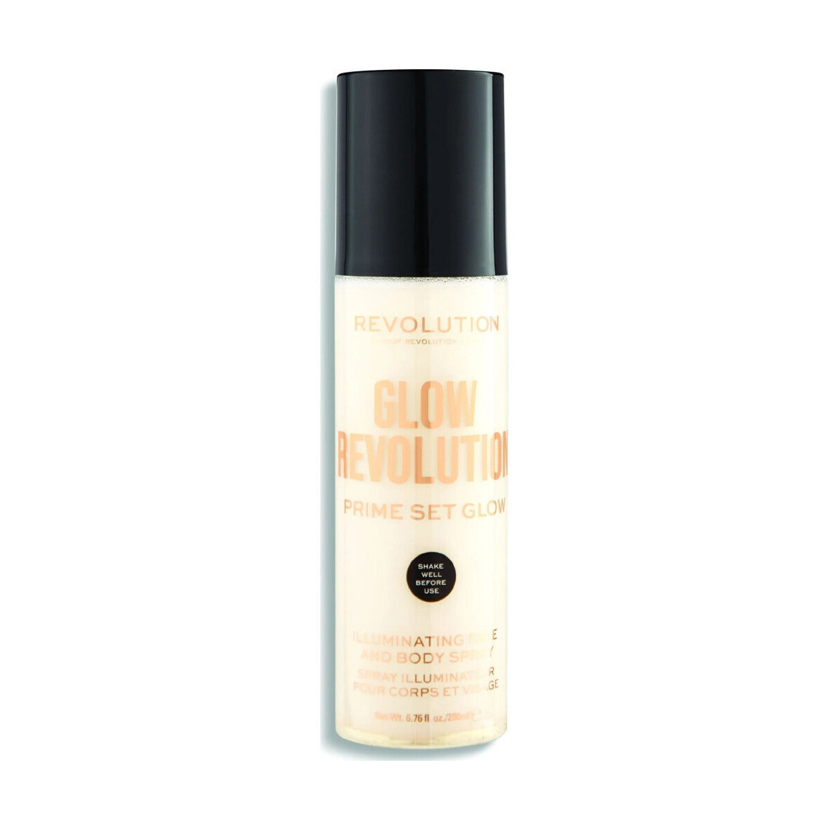 Makeup Revolution Face and Body Illuminating Spray - Eternal Gold Bílá