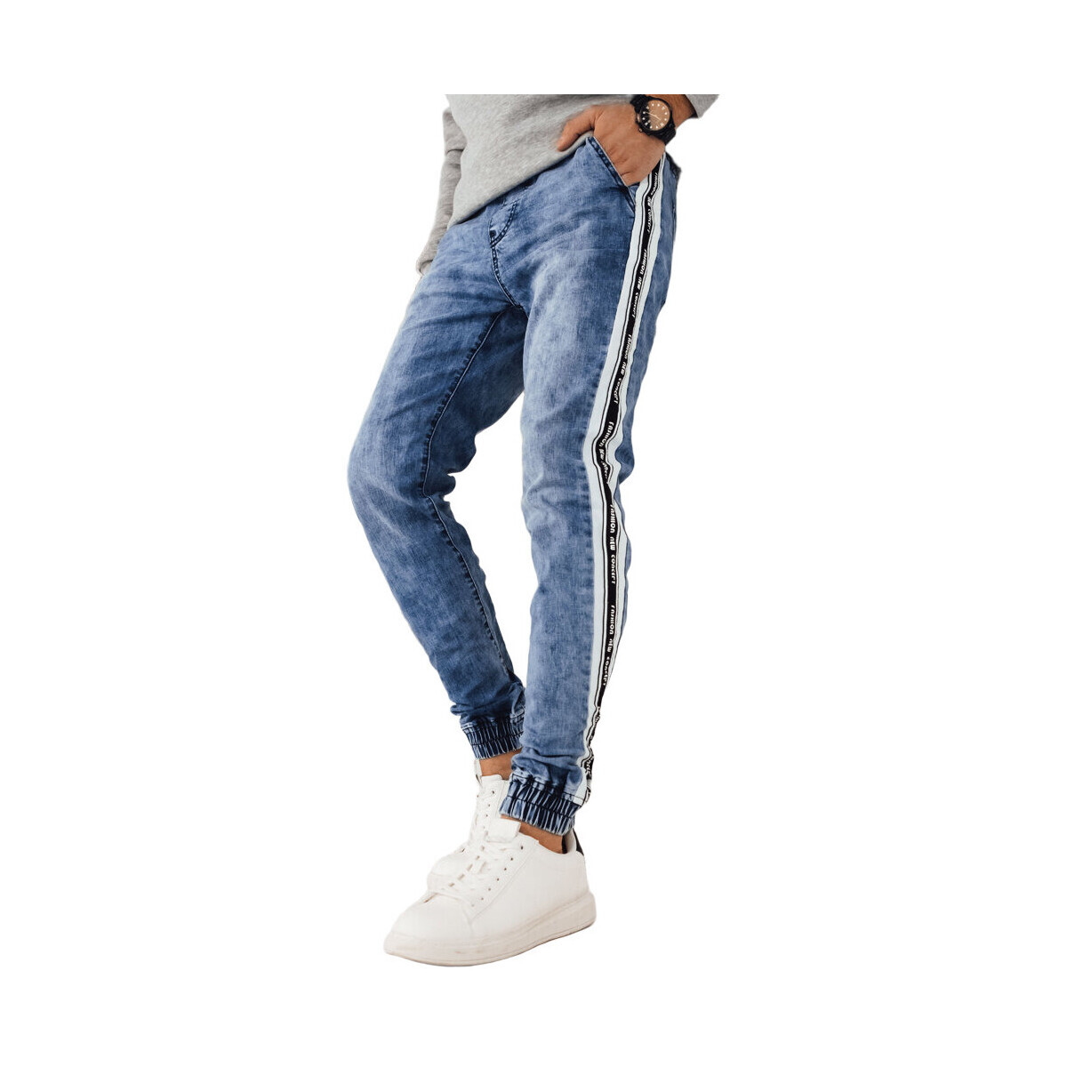 D Street  Pánské kalhoty joggers Specmajin jeansová  Modrá