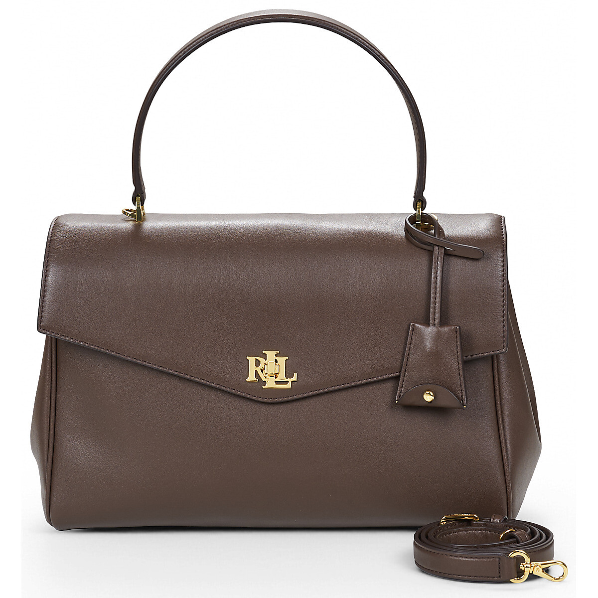 Lauren Ralph Lauren  FARRAH SOFT SATCHEL MEDIUM  Hnědá