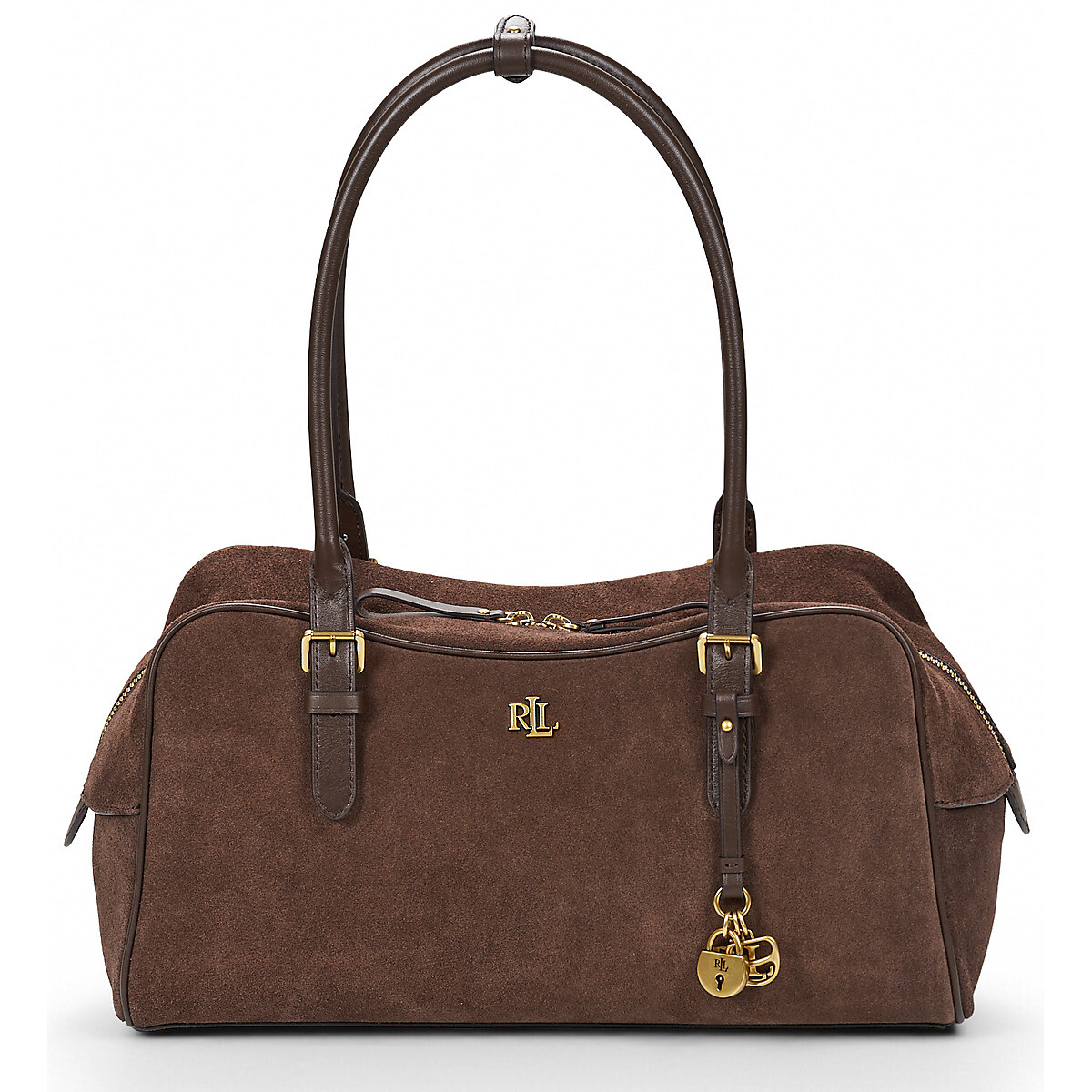Lauren Ralph Lauren  MARCY ZIP SATCHEL LARGE  Hnědá