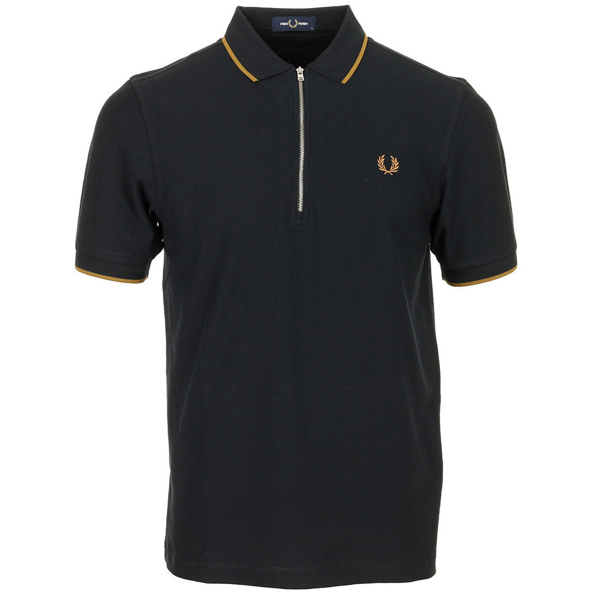 Fred Perry  Crepe Pique Polo Shirt  Černá