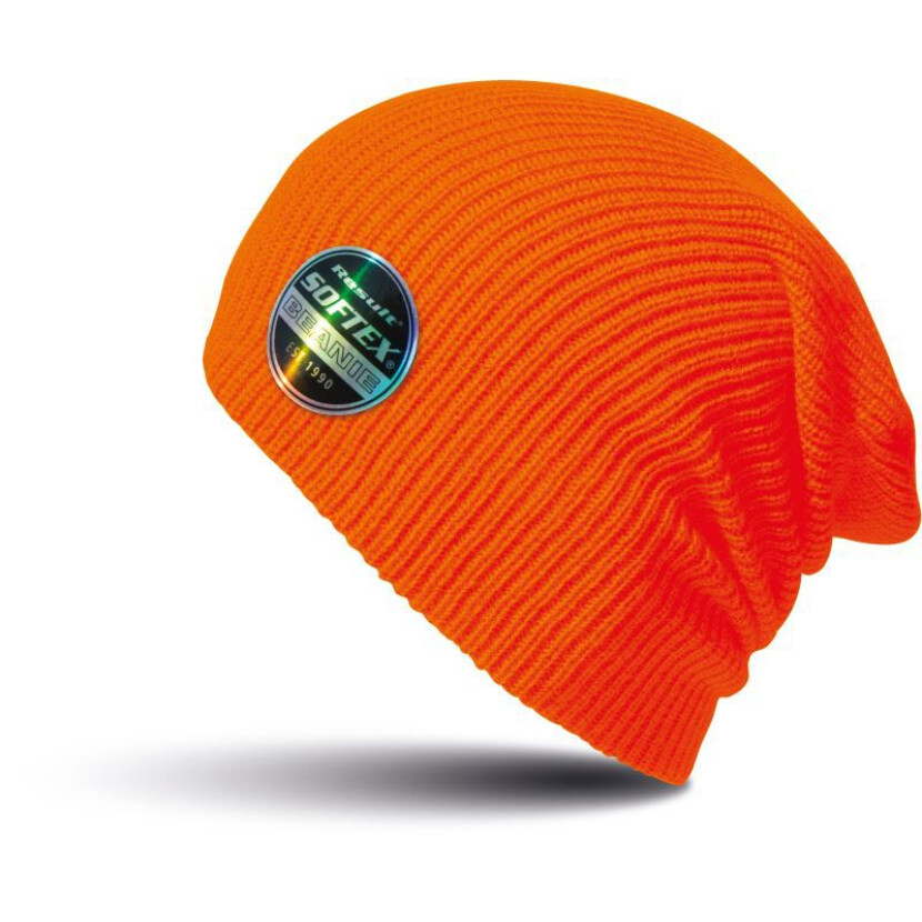 Čepice zimní Result Softex 031X - oranžová svítící