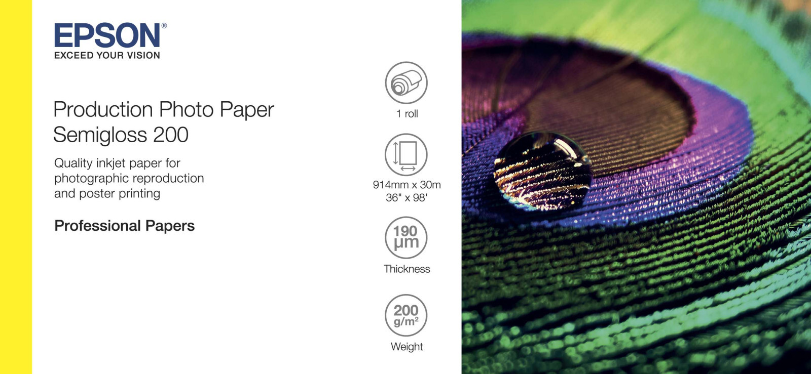 EPSON Production Photo Paper Semigloss 200 36