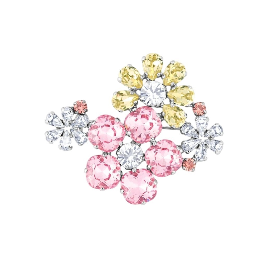 Preciosa Květinová brož s křišťálem Preciosa Florita Bloom Pop 2649 70