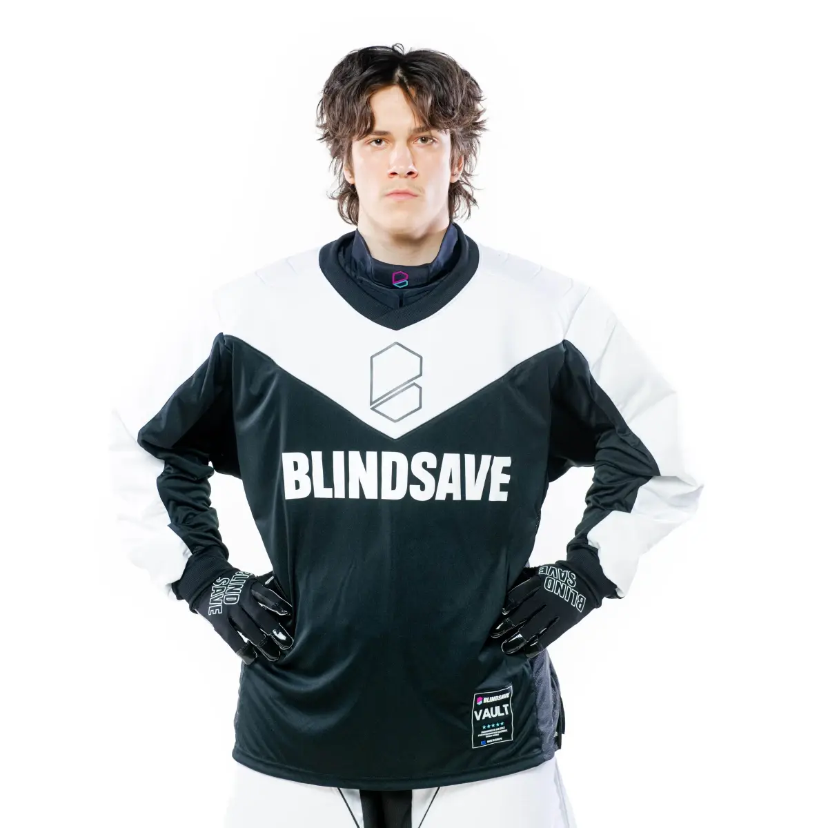BLINDSAVE VAULT GOALIE JERSEY TOP BLACK WHITE