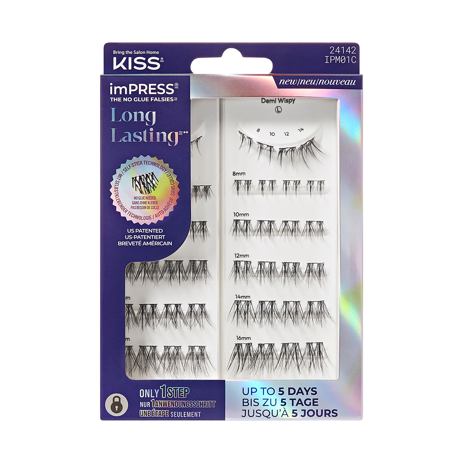 KISS Trsové řasy imPRESS Long Lasting Multi 01