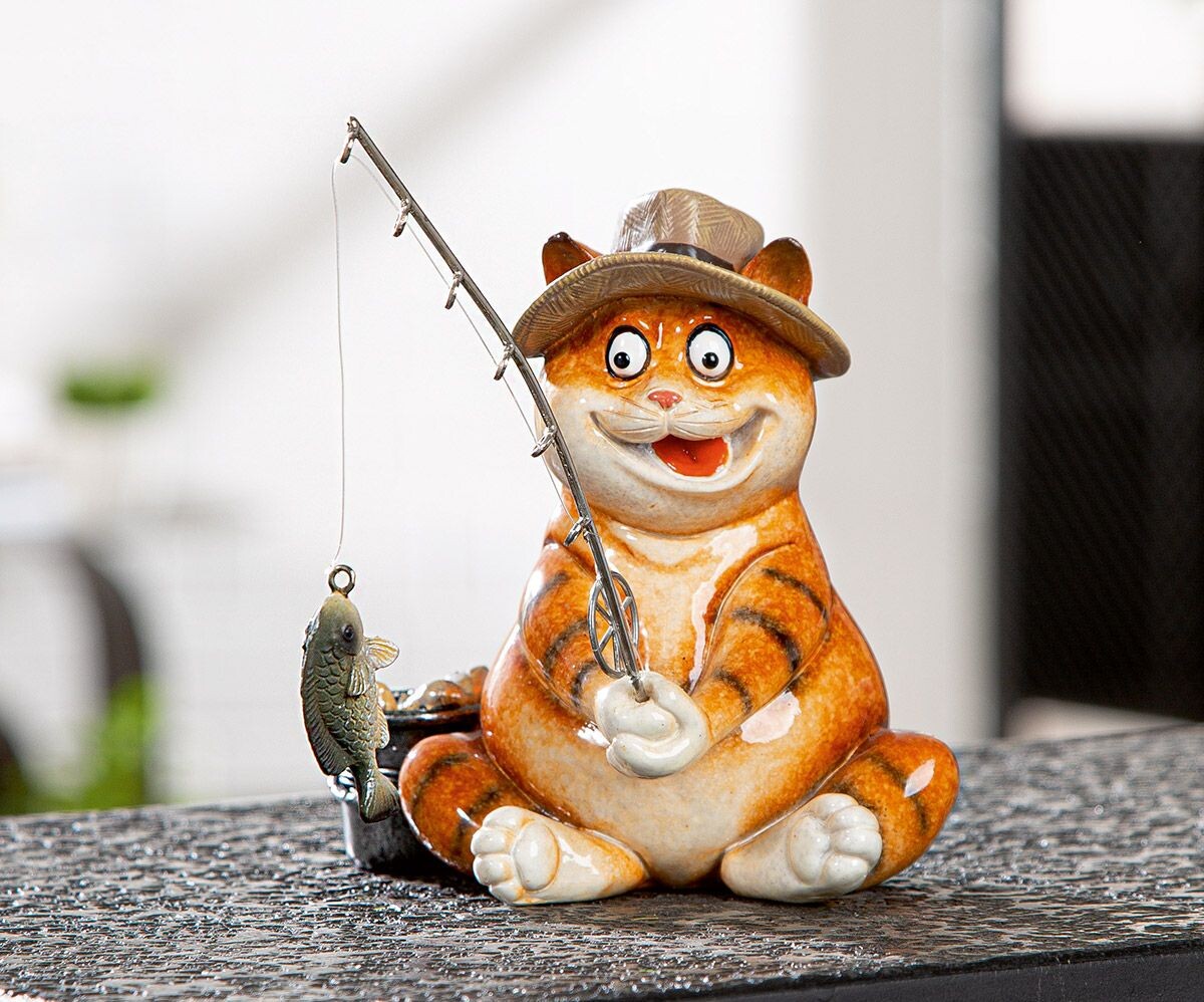 Gilde Figurka kočka rybářka
