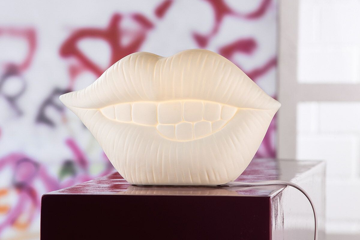 Gilde Porcelánová lampa ústa