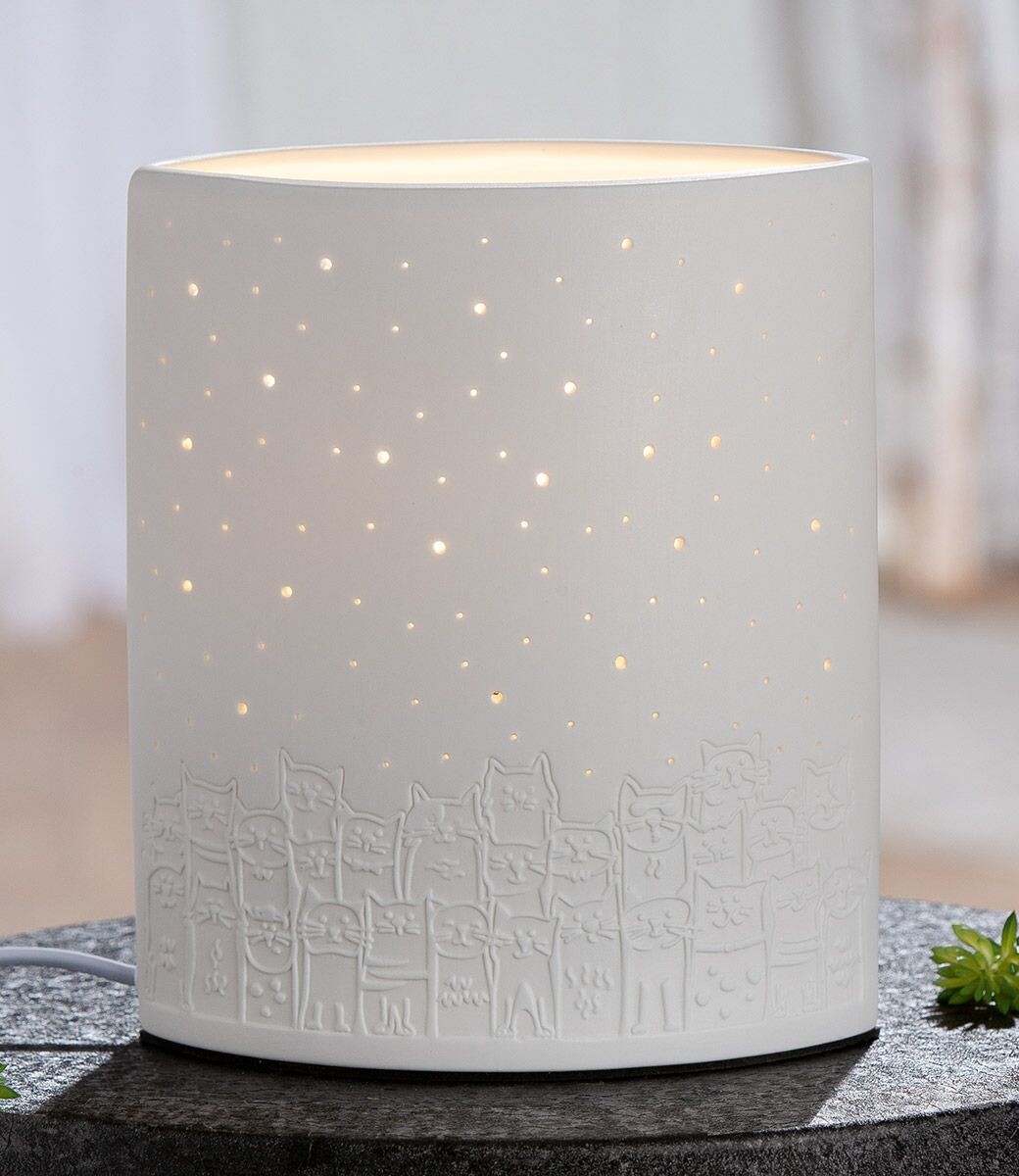 Gilde Stolní lampa s motivem koček