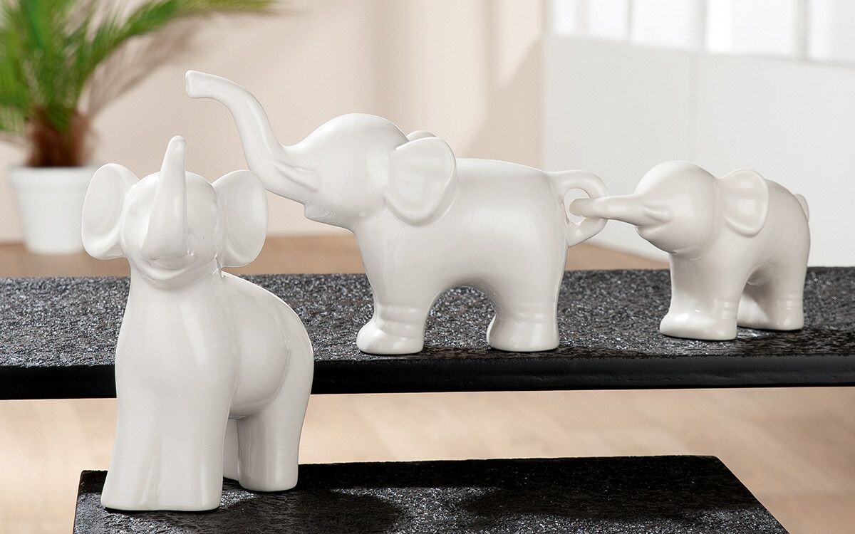 Gilde Porcelánové dekorativní slony sada
