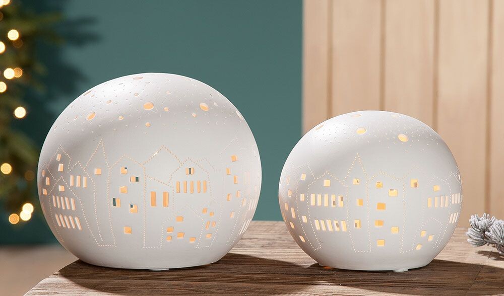 Gilde Porcelánová dekorativní lampa Skyline