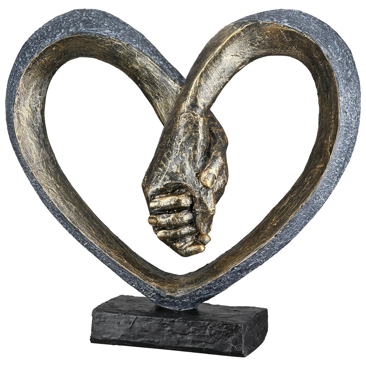 Gilde Socha Srdce s Držícím Rukama Hand in Hand, 25 cm