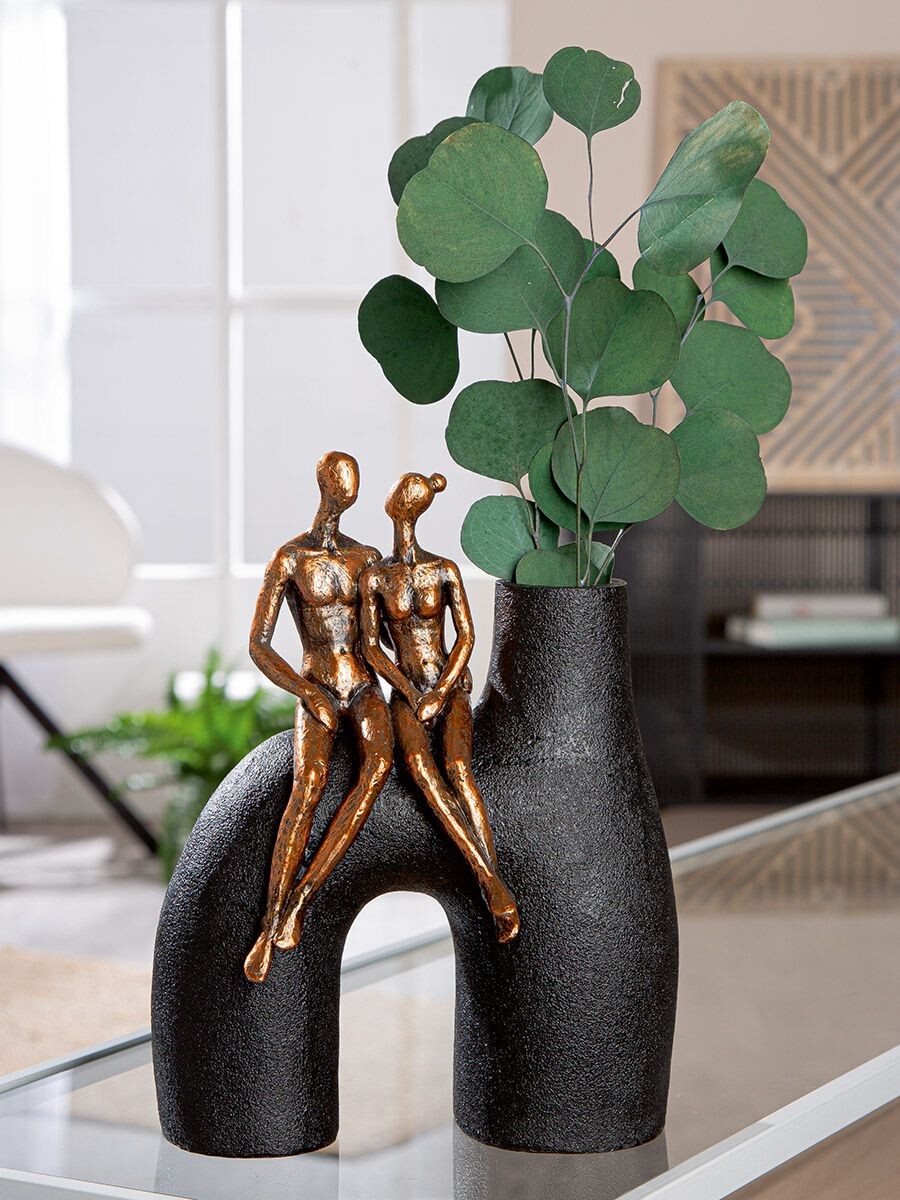 Gilde Váza Movement s figurami muže a ženy, 26 cm
