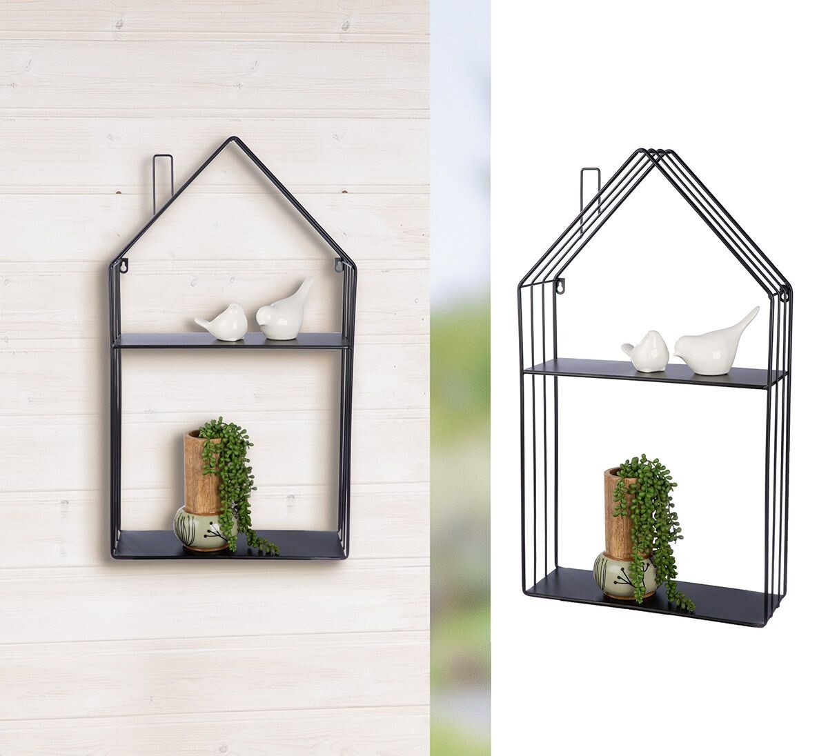 Gilde Kovový nástěnný regál Haus, 70 cm