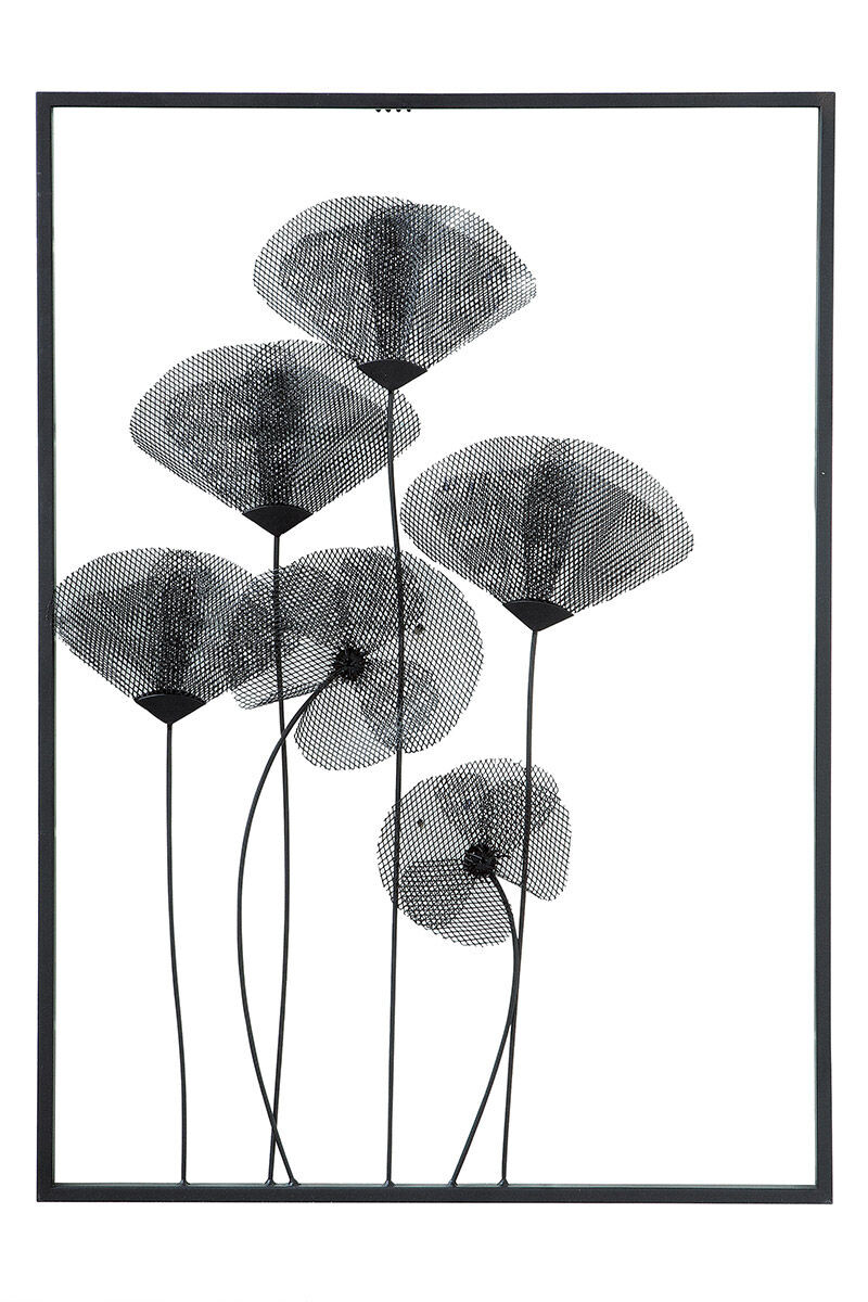 Gilde Nástěnný kovový reliéf Mohn, 70 cm