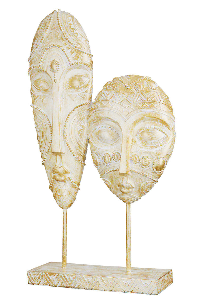 Gilde Pryskyřicová socha Africké masky Giseh, 38 cm