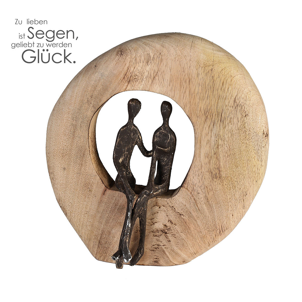 Gilde Socha dřevěná kulatá Paar, 25 cm